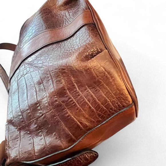 Earth Bags Genuine Brown Leather Shoulder Bag - Picture 5 of 8